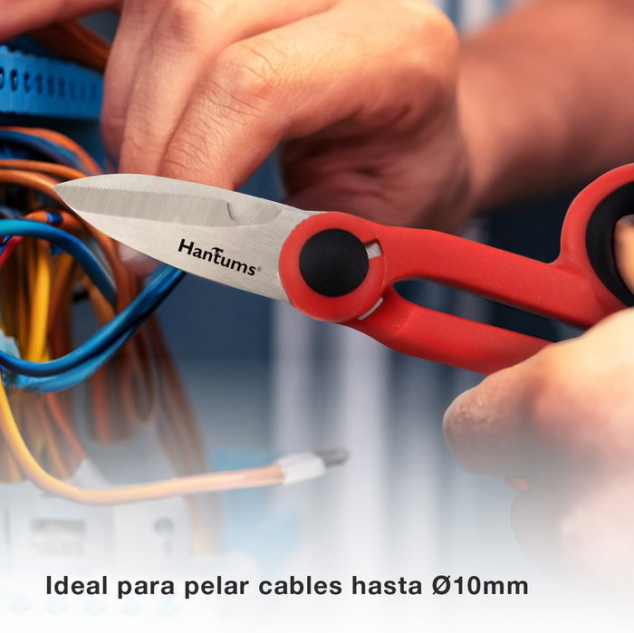 Hantums Ciseaux professionnels pour électricien design ergonomique