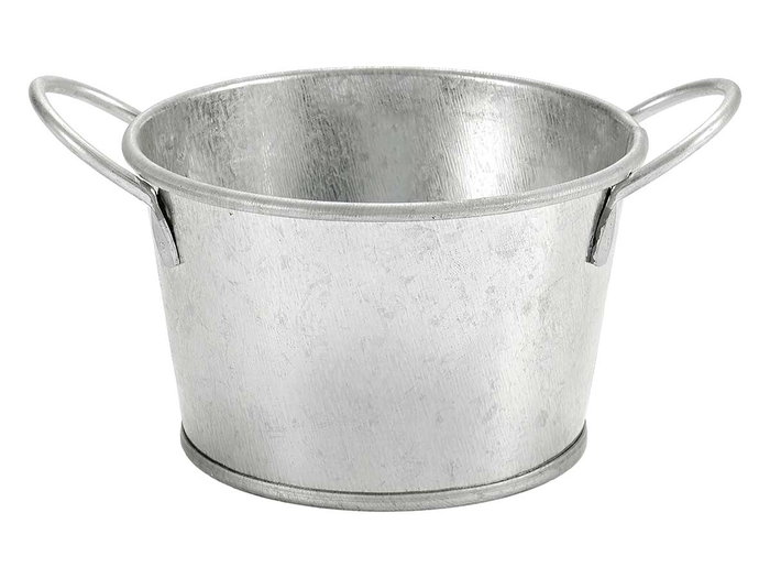 IBERGARDEN Macetero Bajo Zinc Plata