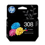 HP 308 Pack de Cartouches d'Encre Originale Cyan, Magenta, Jaune