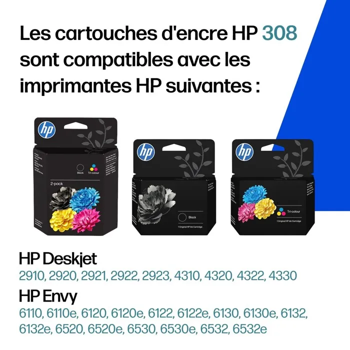 HP Cartouche d'encre 308 tricolore (7FP20UE) HP Cartouche d'encre 308 tricolore (7FP20UE)