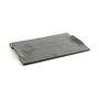 Quid Plat Rectangulaire Minéral Gres 35x23 cm Noir Céramique