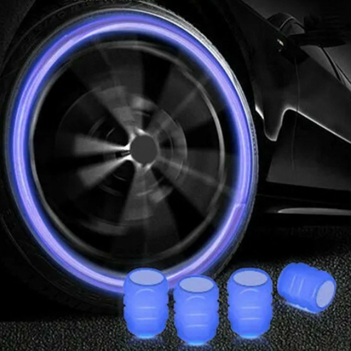 Occ Sport Bouchons de Valve LED Bleu (Pack de 4)