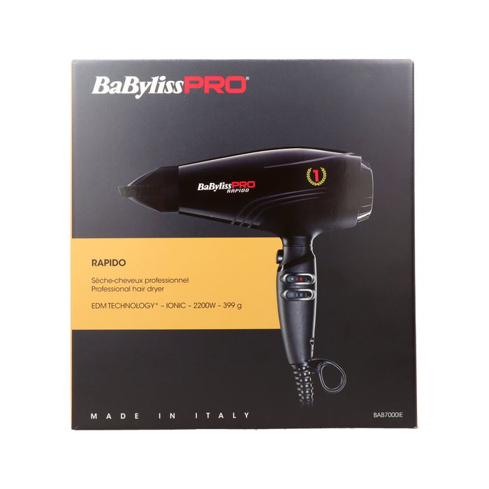 Sèche-cheveux Babyliss BAB7000IE Noir Monochrome 2200 W Sèche-cheveux Babyliss BAB7000IE Noir Monochrome 2200 W