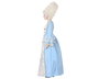 Déguisement Courtisane Époque Fille Enfant Robe Longue Azur Broderies Dorées 3-4 Ans