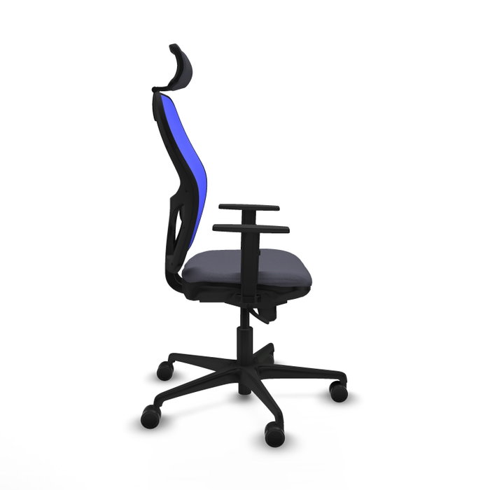 Piqueras y Crespo Chaise de Bureau Jorquera avec Appui-tête et Mécanisme Synchrone, Gris foncé et Bleu Piqueras y Crespo Chaise de Bureau Jorquera avec Appui-tête et Mécanisme Synchrone, Gris foncé et Bleu