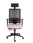 Piqueras y Crespo Chaise de Bureau Horna Rose et Noir avec Appui-tête
