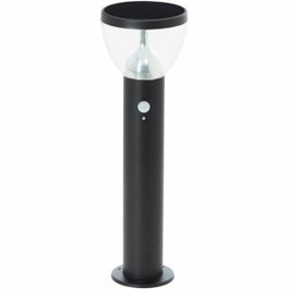 Brilliant TULIP Borne extérieure solaire LED noire avec détecteur de mouvement