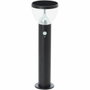 Brilliant TULIP Borne extérieure solaire LED noire avec détecteur de mouvement