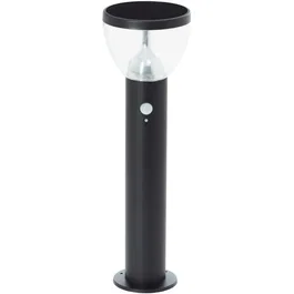 BRILLIANT Borne extérieure TULIP avec détecteur de mouvement, solaire et LED 4W 430 lumen, couleur noire