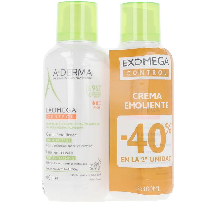 A-Derma EXOMEGA CONTROL crème émolliente pack 2 x 400 ml A-Derma EXOMEGA CONTROL crème émolliente pack 2 x 400 ml