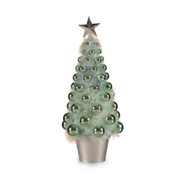 KRIST+ Arbre de Noël iridescent boules moyen menthe