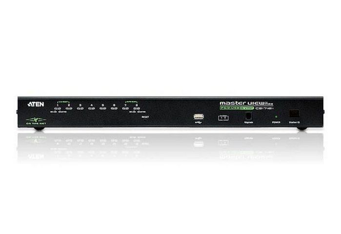Aten CS1708i - Commutateur KVM 8 ports VGA PS/2 et USB avec accès local et distant sur IP - jusqu'à 128 serveurs - 1U