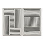 Home ESPRIT Toile Blanc Noir Urbaine (2 Unités)
