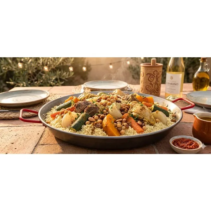 Garcima Plat à paella en acier poli Ø 34 cm - 6 pièces Garcima Plat à paella en acier poli Ø 34 cm - 6 pièces