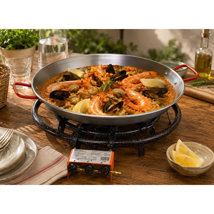 Garcima Plat à paella en acier poli Ø 34 cm - 6 pièces Garcima Plat à paella en acier poli Ø 34 cm - 6 pièces