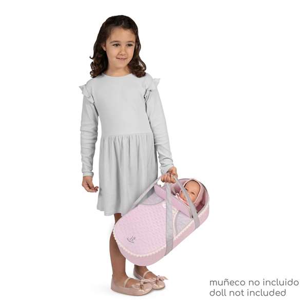 Decuevas Sophie - Landau de poupée 3-en-1 pliable pour poupées jusqu'à 48 cm, construction en métal et polyester