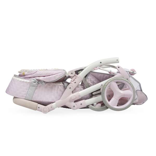 Decuevas Sophie - Landau de poupée 3-en-1 pliable pour poupées jusqu'à 48 cm, construction en métal et polyester
