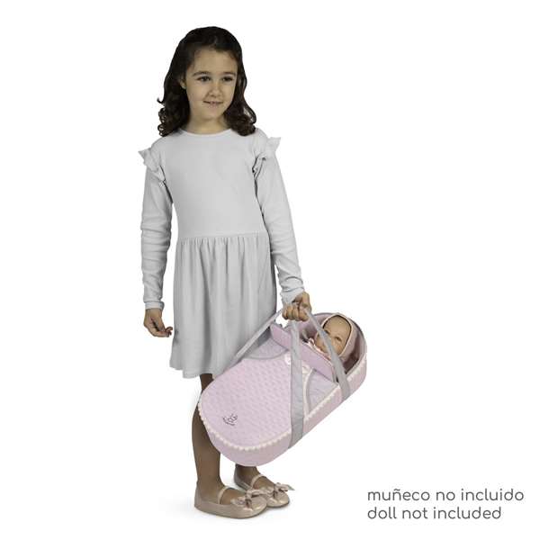 Decuevas Sophie - Landau de poupée 3-en-1 pliable pour poupées jusqu'à 48 cm, construction en métal et polyester