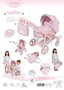 Decuevas Sophie - Landau de poupée 3-en-1 pliable pour poupées jusqu'à 48 cm, construction en métal et polyester