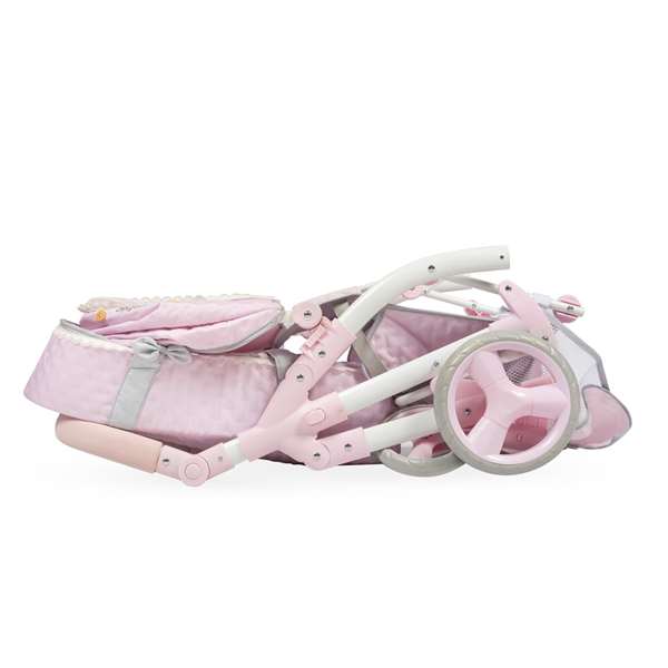 Decuevas Sophie - Landau de poupée 3-en-1 pliable pour poupées jusqu'à 48 cm, construction en métal et polyester