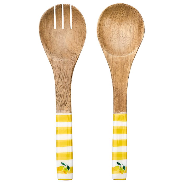 Home Deco Factory Jeu de 2 couverts de service Amaril en bois de manguier Dolce Vita Home Deco Factory Jeu de 2 couverts de service Amaril en bois de manguier Dolce Vita