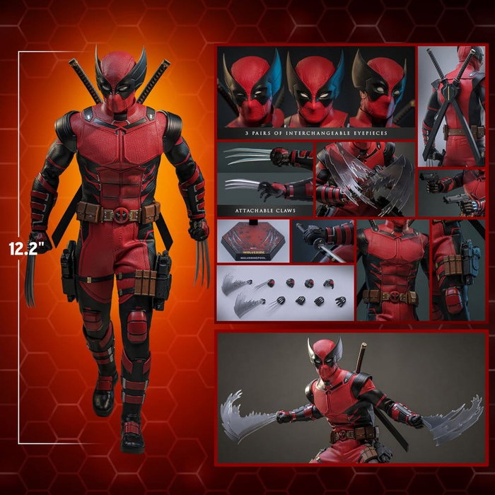 Hot Toys Wolverinepool Figurine Movie Masterpiece 1/6 Deadpool & Wolverine