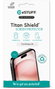eSTUFF INFINITE Protection d'écran Titan Shield® pour iPhone 16 - Verre Trempé 9H Recyclé, Compatible Coques, Kit de Nettoyage Inclus