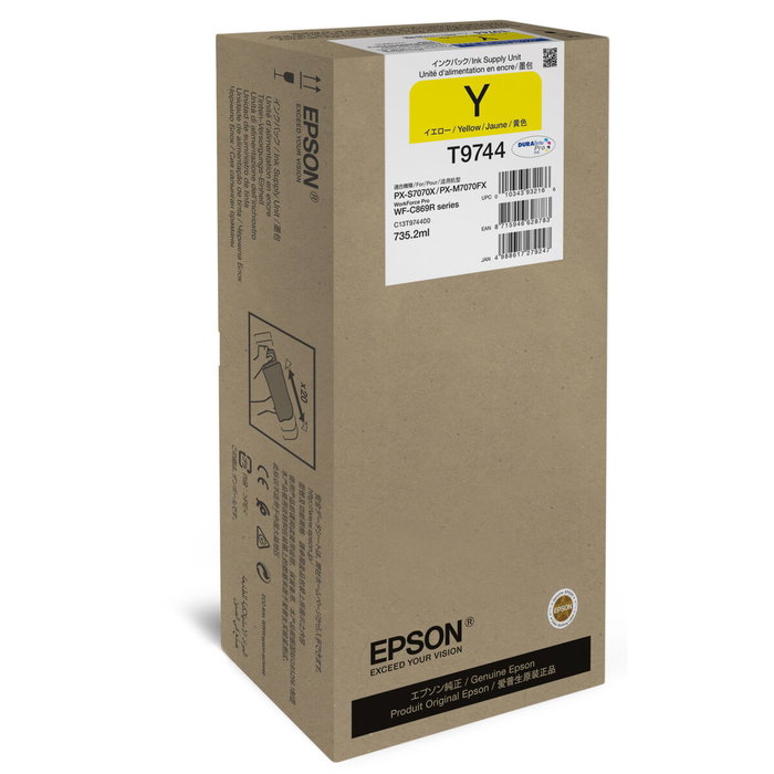 Cartouche d'encre originale Epson C13T974400 Jaune Cartouche d'encre originale Epson C13T974400 Jaune