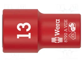 WERA Douille isolée 6 pans HEX 13mm 1/4 inch