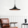 GSC Evolution Lampe de plafond suspendue série Bauchi E27 Ø350mm Noir et Bronze