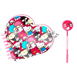 KARACTERMANIA Set journalier avec stylo Friends Hello Kitty - Agendas et accessoires de bureau