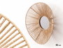 Giftdecor Miroir Oval 43 cm Suspension Corde Naturel Verre Métal (Set de 4)