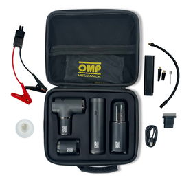 OMP Mécanique OMPS19200001 Kit Portable Multifonction 5 En 1 Démarreur, Compresseur D'Air, Aspirateur, Lampe Torche Et Banque D'Énergie