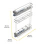 Emuca Porte-bouteilles extractible SupraMax, Module 150mm, Gauche