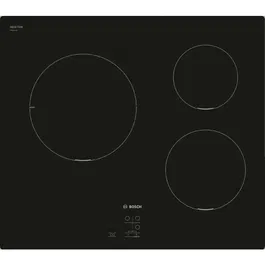 Bosch PUC611AA5E Table de cuisson à induction 60 cm Série 2, 3 foyers, 4600 W, commande tactile Touch Select, couleur noir
