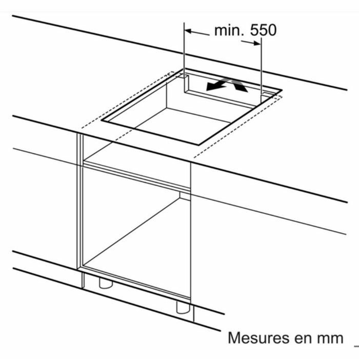 Bosch PUC611AA5E Table de cuisson à induction Série 2, 60 cm, 3 foyers, Noir Bosch PUC611AA5E Table de cuisson à induction Série 2, 60 cm, 3 foyers, Noir