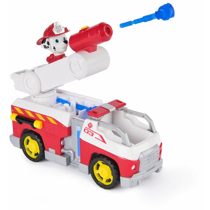 Spin Master Figurine Marcus - Véhicule Fire Rescue avec 2 projectiles et figurine de chiot