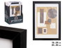 GIFTDECOR Cadre photo mural en bois avec passe-partout 18x24cm Noir