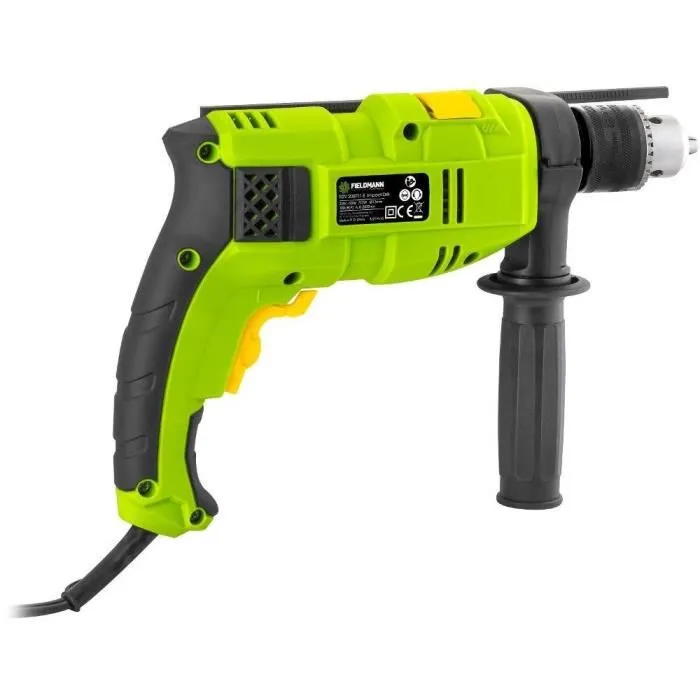 Fieldmann FDV 200711-E Perceuse à percussion 710 W, mandrin 13 mm, vitesse 0-2800 tr/min avec poignée latérale et jauge de profondeur