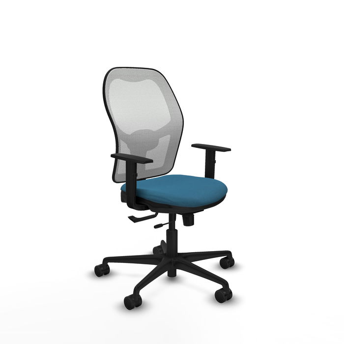 Chaise Jorquera Synchrone/Traslack tissu Vert pétrole Maille Blanc Base en nylon noir Accoudoir 1D Sans appui-tête Roulettes 65mm nylon Chaise Jorquera Synchrone/Traslack tissu Vert pétrole Maille Blanc Base en nylon noir Accoudoir 1D Sans appui-tête Roulettes 65mm nylon