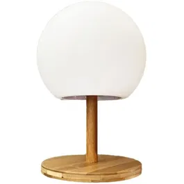 Lumisky LUNY Lampe de Table Sans Fil LED, LED Blanc Chaud/Froid Intensité Variable, Pied en Bambou Extensible, Autonomie 8h, Usage Intérieur/Extérieur