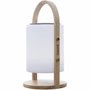 Lumisky Woody Play - Lampe enceinte Bluetooth sans fil avec poignée en bois et LED dimmable