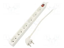 LOGILINK LPS232 - Bloc d'alimentation blanc 6 prises
