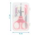KioKids Coffret de Manucure pour Bébé et Enfant avec Ciseaux Sécurisés, Coupe-Ongles et Lime - Portable, Rose - À Partir de 3 Mois