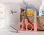 KioKids Coffret de Manucure pour Bébé et Enfant avec Ciseaux Sécurisés, Coupe-Ongles et Lime - Portable, Rose - À Partir de 3 Mois