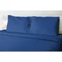 Home Linge Passion Drap plat 240 x 300 cm en microfibre 82 g Bleu - Drap de lit pour une chambre rafraîchie et des nuits paisibles