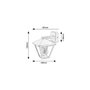 RABALUX Paravento Applique Extérieure 1xE27 Noir