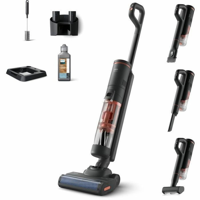 Philips Aspirateur balai laveur Série 6000 XW6264/11 Noir & Corail Philips Aspirateur balai laveur Série 6000 XW6264/11 Noir & Corail