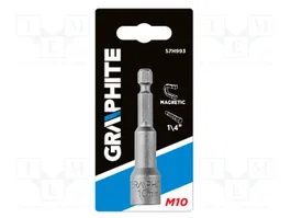 GRAPHITE Embout de tournevis magnétique 1/4 po HEX 10mm