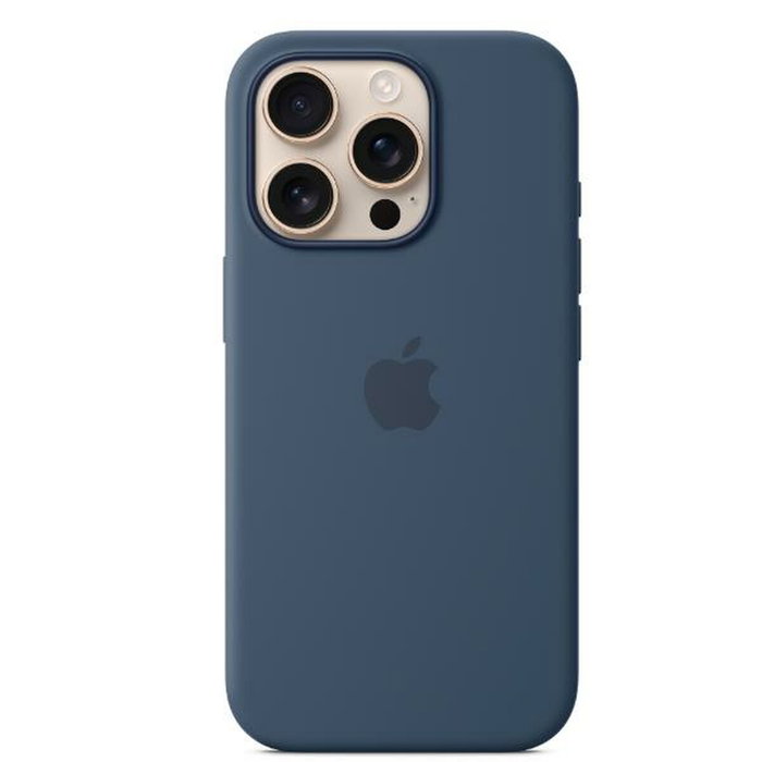 Apple Coque Silicone MagSafe Denim pour iPhone 16 Pro